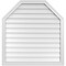 Ekena Millwork Octagonal Top Surface Mount PVC Gable Vent w/ 2"W x 1-1/2"P Brickmould Frame, 36"W x 38"H GVPOT36X3802SN - alternate 1